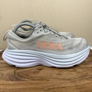 Hoka One One Bondi 8 Harbor Mist Womens Gray Size 9 D Running Shoes NO INSOLES